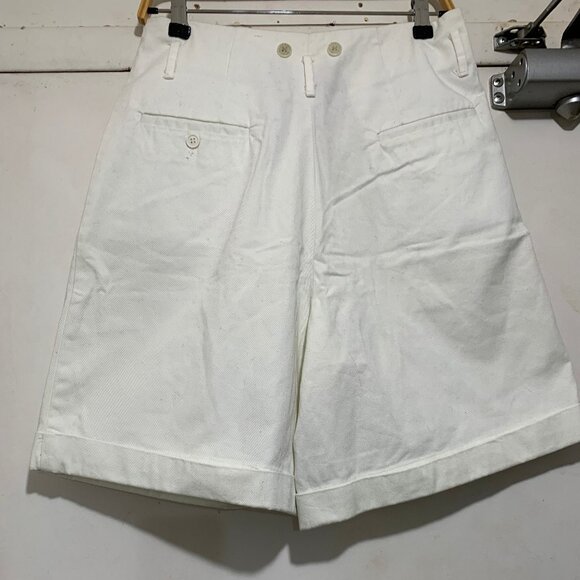 VINTAGE RALPH LAUREN HIGH WAIST SUSPENDER BRACES DENIM SHORTS SIZE 8 - Picture 4 of 10